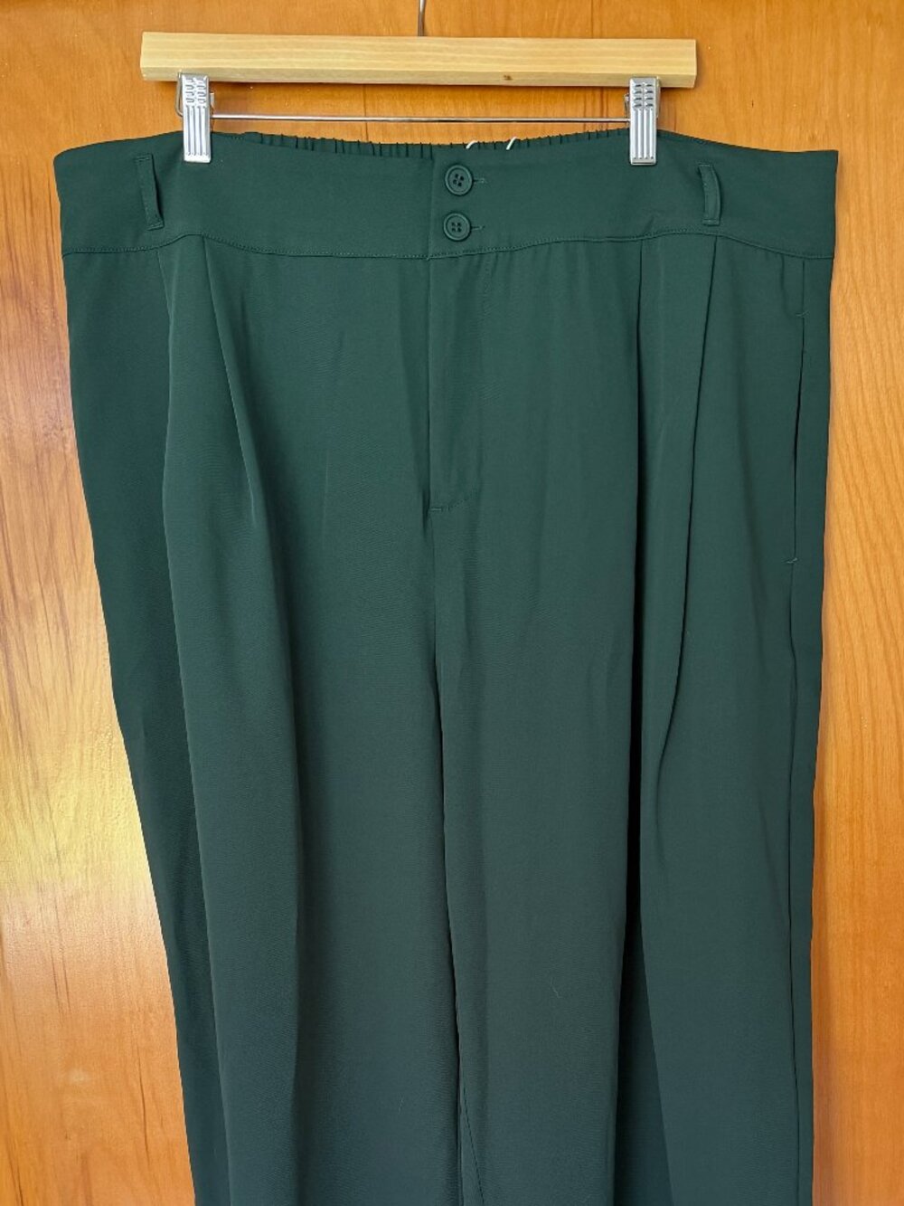 Halara Shirred Straight Leg Suit Pants High Waisted Plus Size Sycamore 2X NWT